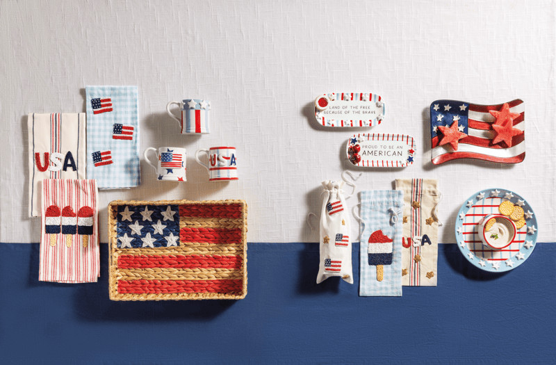 Stripe Americana Everything Tray | Mud Pie