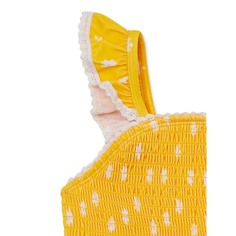 Wonder Nation Girl's Smocked 1-Piece, Sizes 4-18 & Plus | Walmart (US)