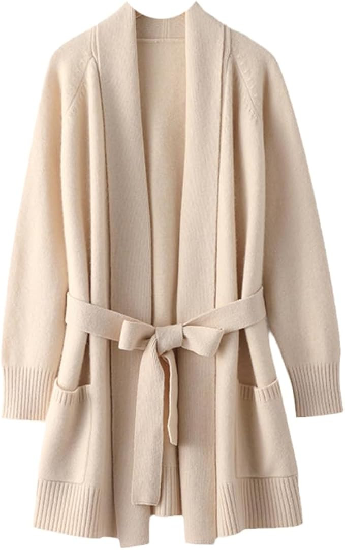 Autumn Winter Cashmere Cardigan Knitted Sweater Women's Soft Loose Cardigans | Amazon (US)