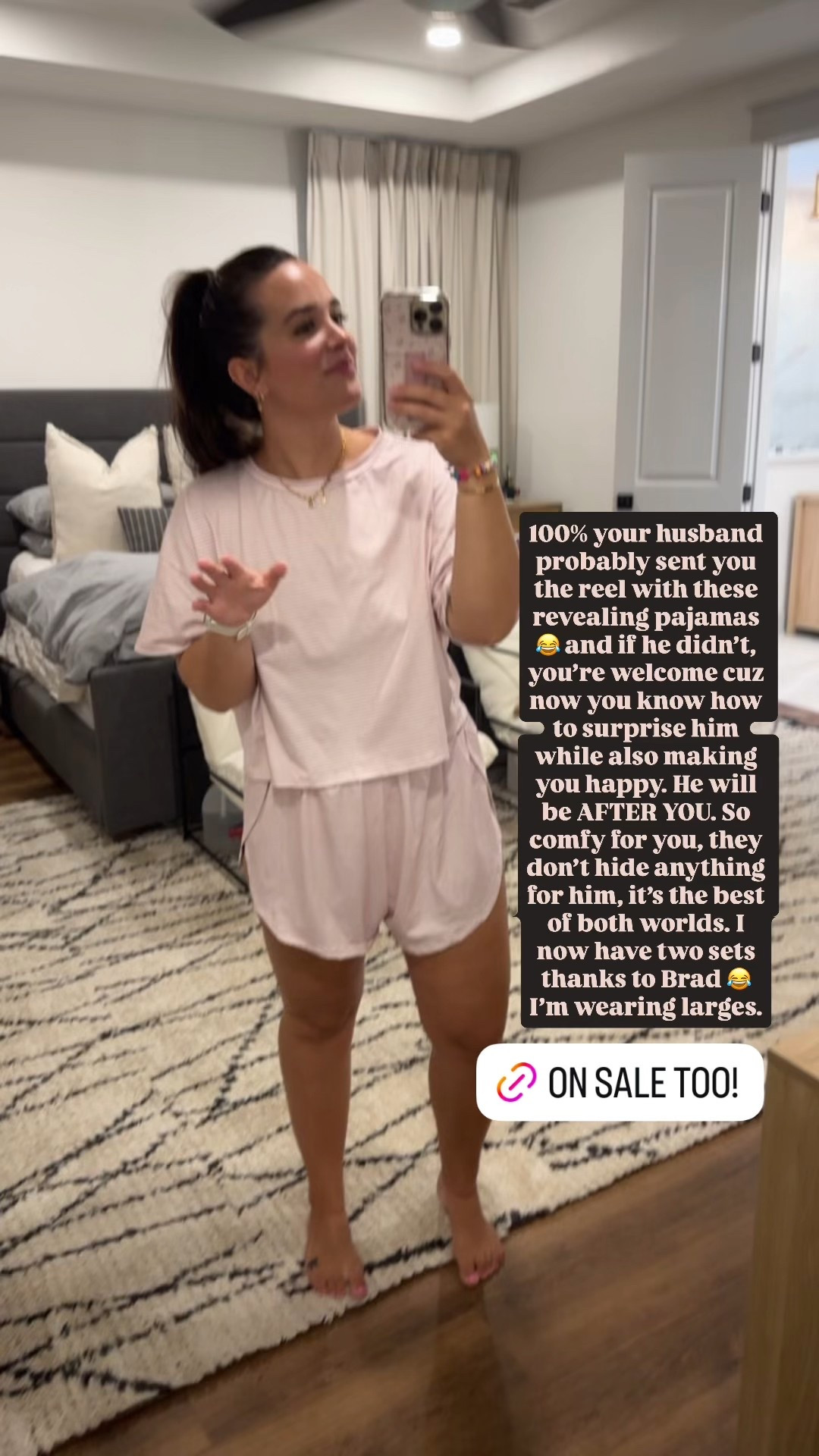 Your husband will love these comfy/sexy pajamas on you!! 