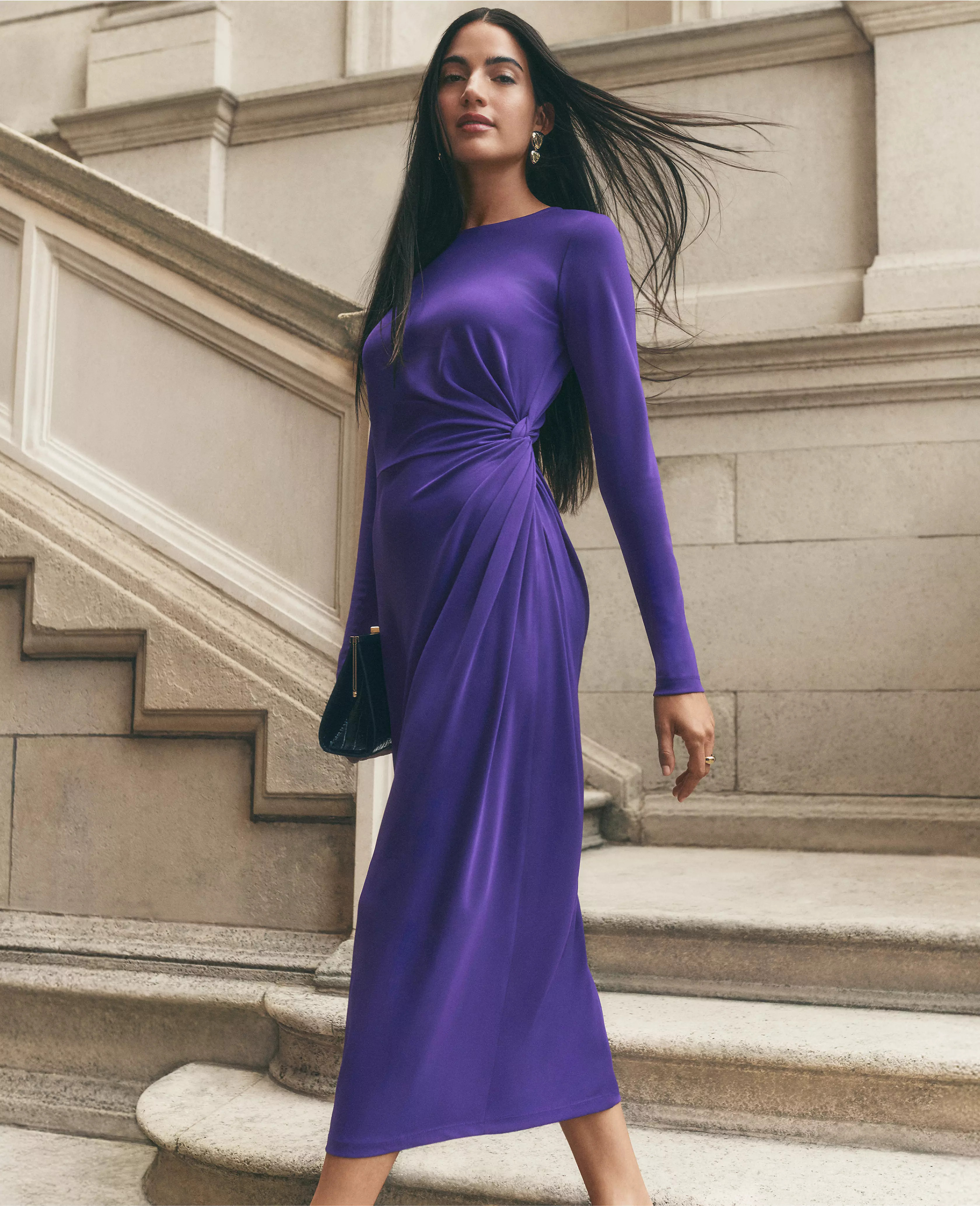 Crew Neck Twist Sheath Dress | Ann Taylor