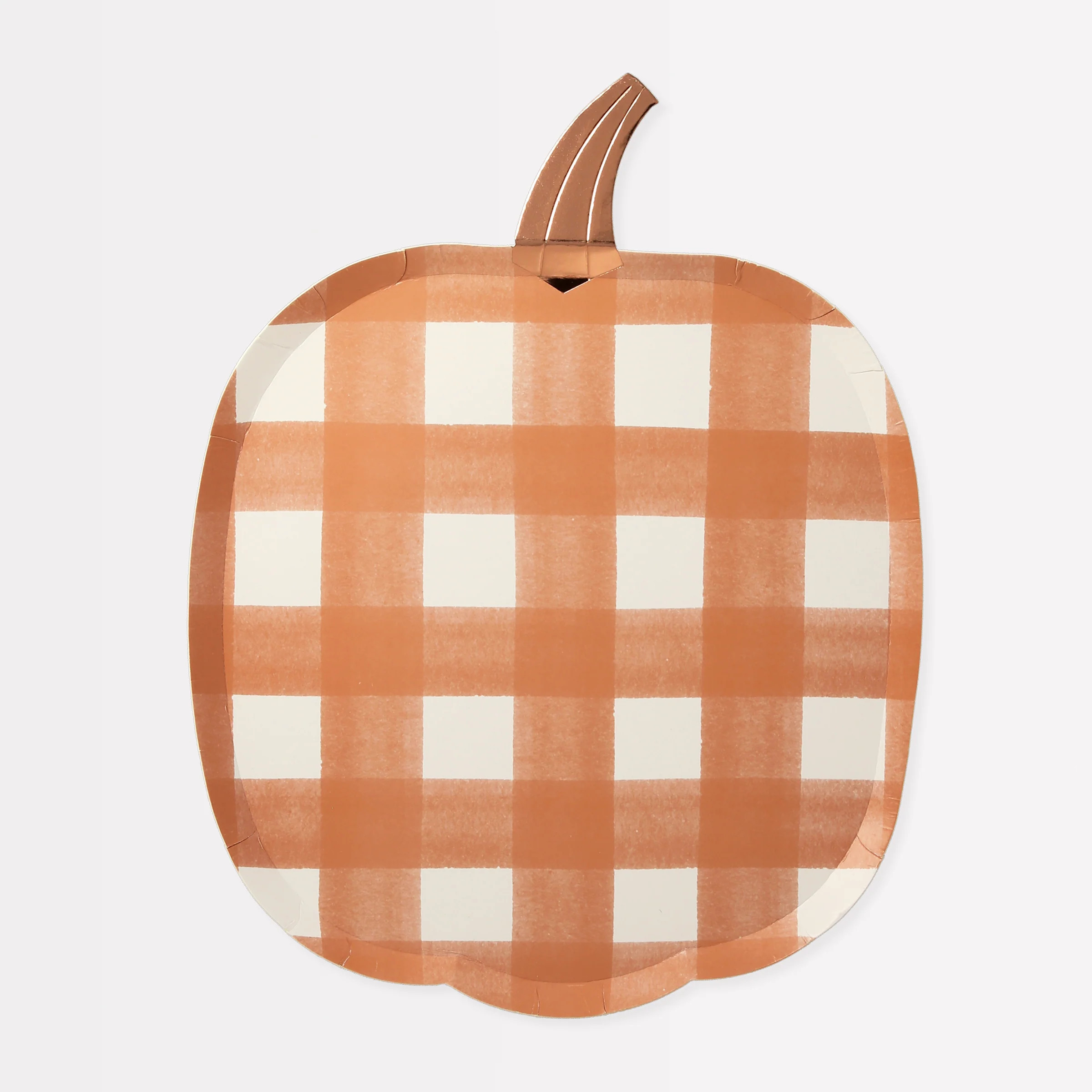 Gingham Pumpkin Plates (x 8) | Meri Meri