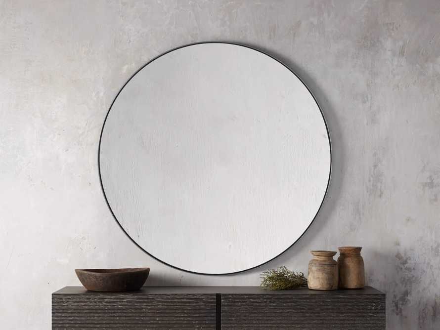 Linnea Round Mirror in Pewter | Arhaus