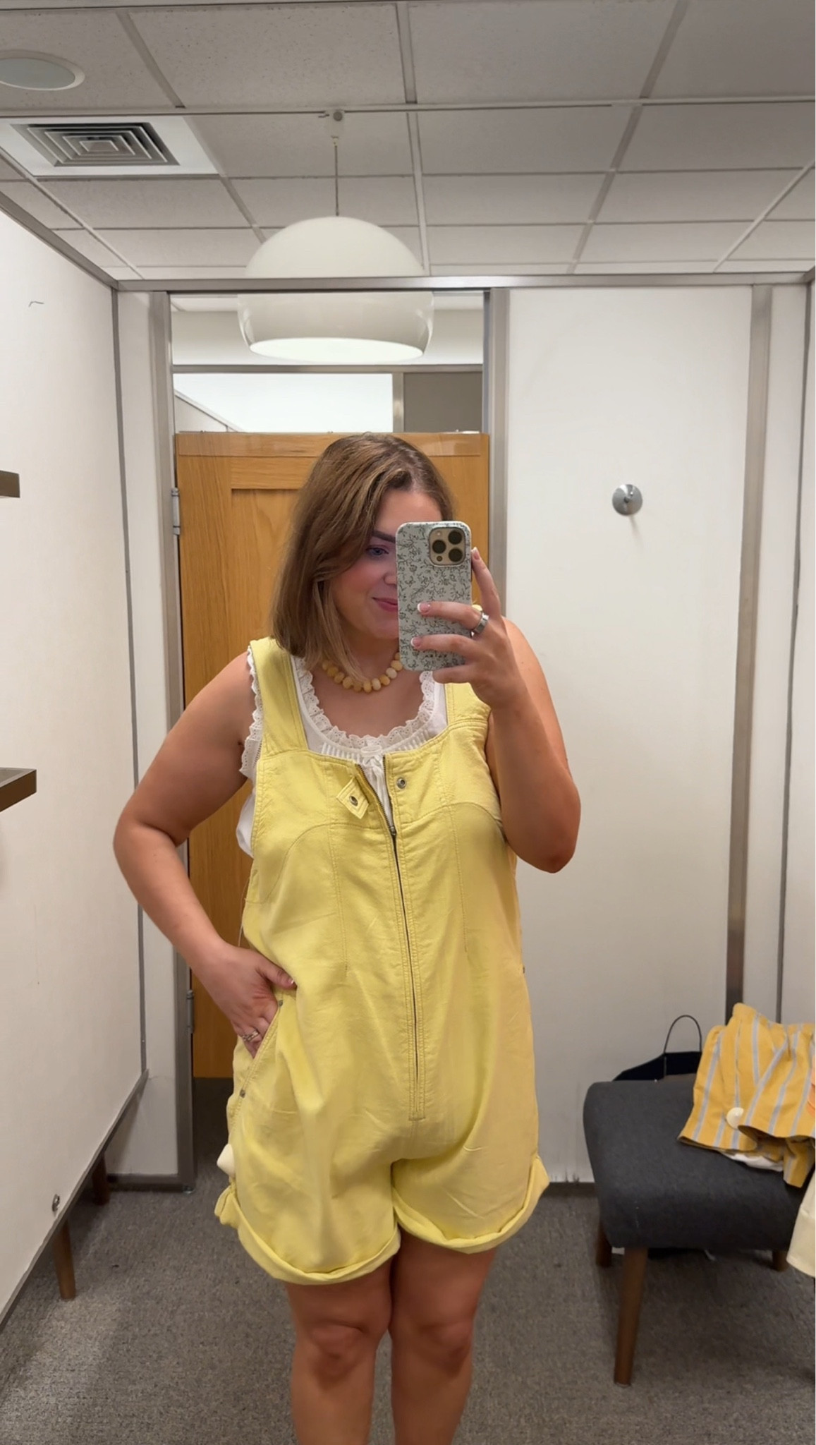 Summer shortalls overalls outfit wearing large in tank and xl in overalls

#LTKMidsize #LTKootd