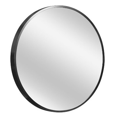 PexFix 20 in. W x 20 in. H Metal Framed Round Mirror in Black | Target