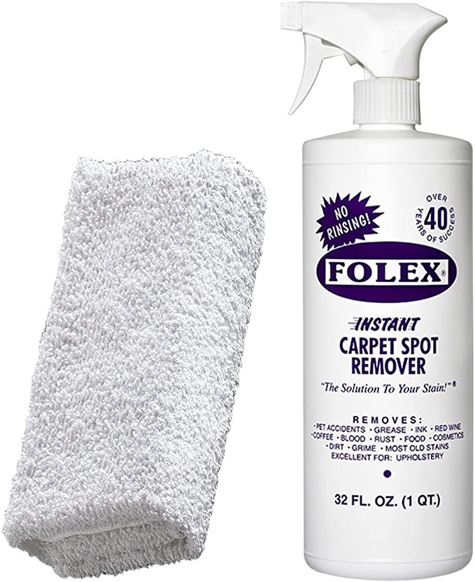 FOLEX Instant Carpet Spot Remover + Daley Mint Cloth | Instant Rug, Upholstery, and Carpet Spot R... | Amazon (US)