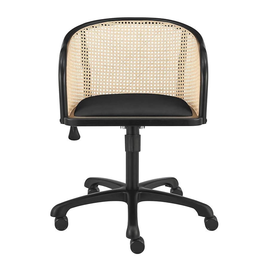 EURO STYLE Elsy Office Chair | Upholstered | Modern Farmhouse Mid-Century with 360° Swivel | Adj... | Amazon (US)