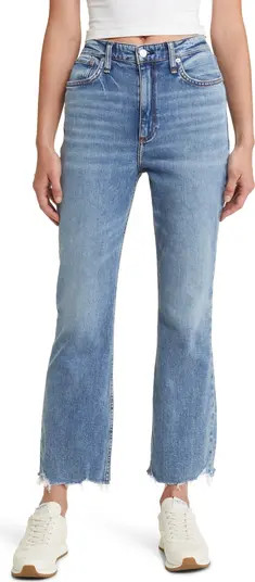 Casey Raw Hem High Waist Ankle Flare Jeans | Nordstrom