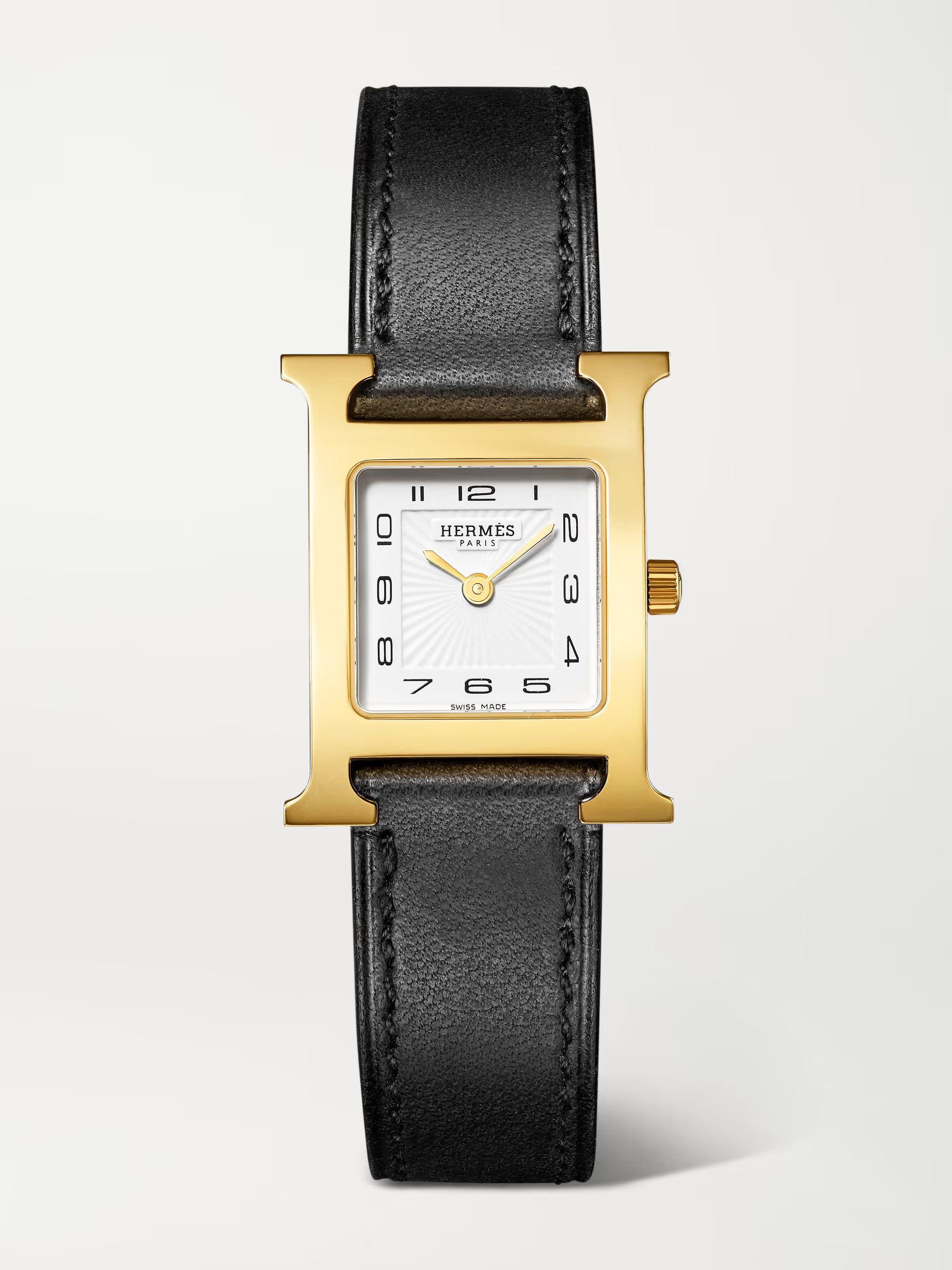 Heure H 25mm small gold-plated stainless steel leather watch | NET-A-PORTER (UK & EU)