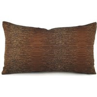 Brown Matelasse Shimmery Stripe Lumbar Pillow Cover - 11"" X 20"" Rectangle Cushion Case | Etsy (US)