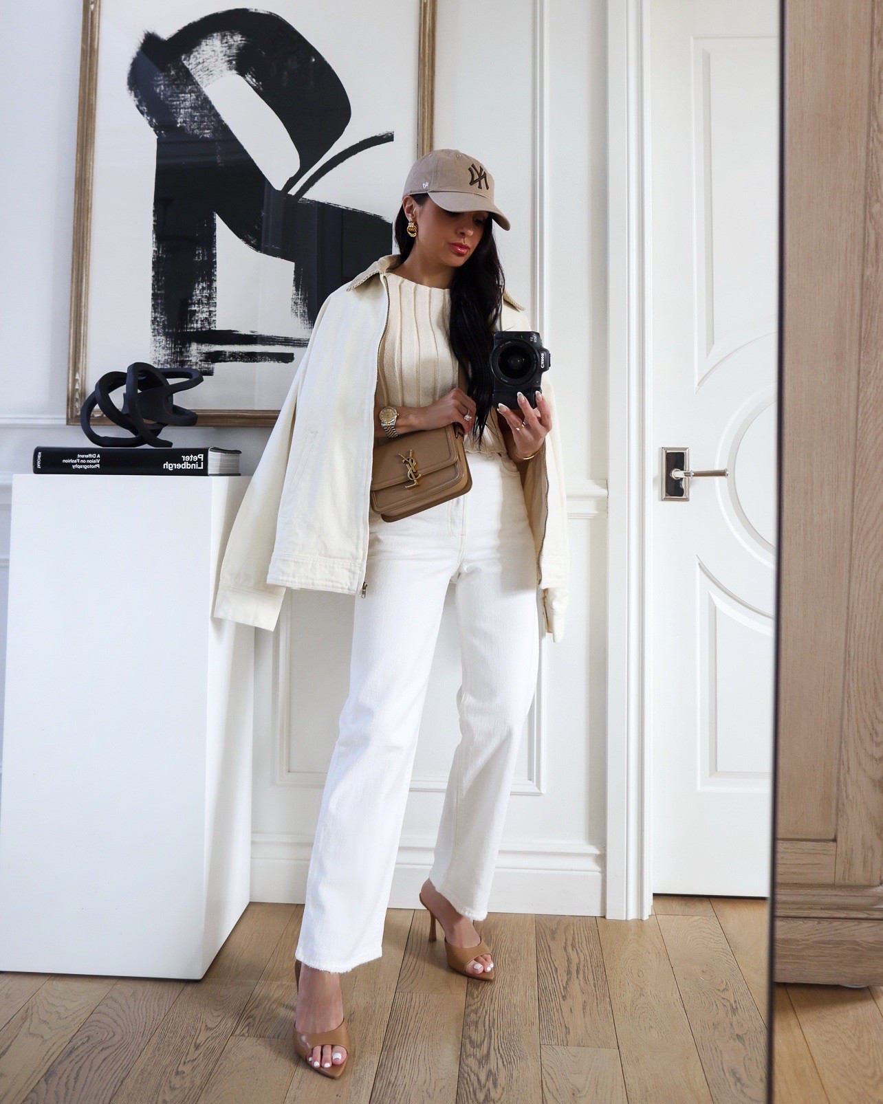 Favorite white jeans for spring
Levi’s jeans wearing a 24
White sweater wearing an XS in all
Barn jacket - best transitional outerwear for spring 



#LTKStyleTip #LTKPetite #LTKFindsUnder100