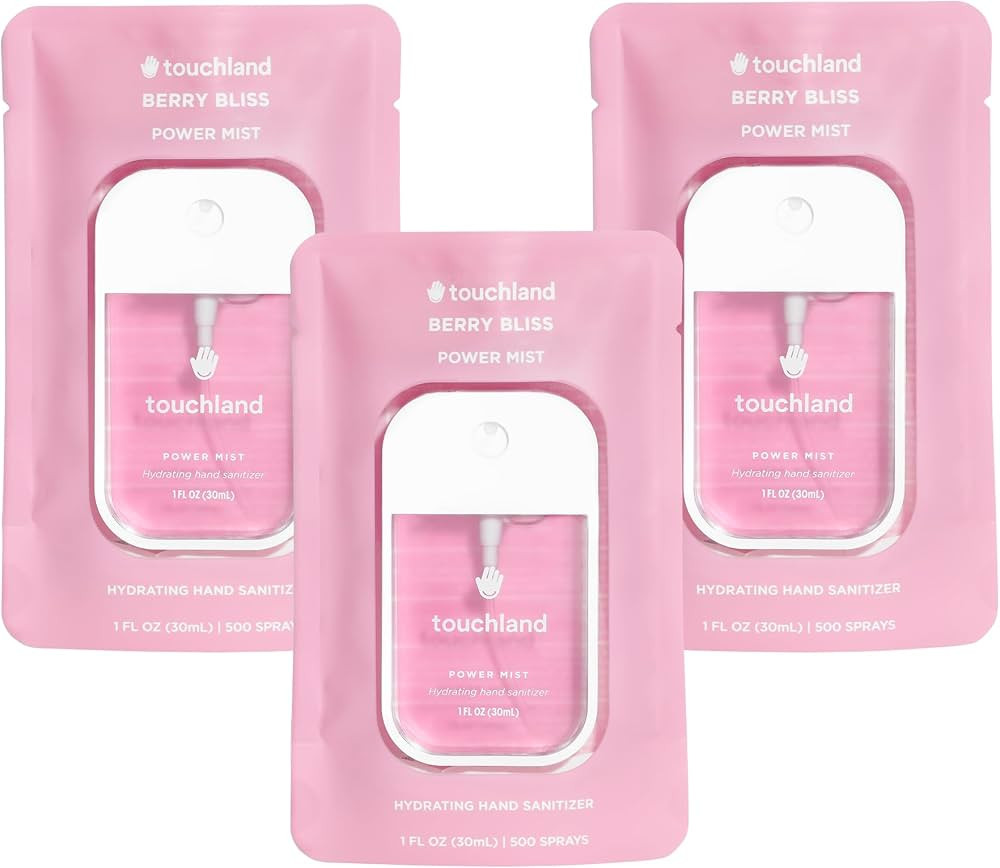 Touchland Hydrating Hand Sanitizer Spray – Berry Bliss Trio Set – 3 x 1 FL OZ Travel Size Mis... | Amazon (US)