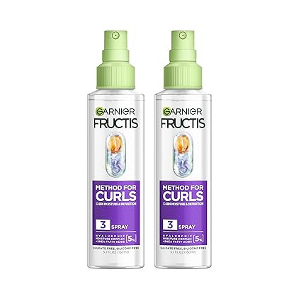Garnier Fructis Method for Curls Moisture Refreshing Curl Activator, Curl Refresher Spray with up... | Amazon (US)