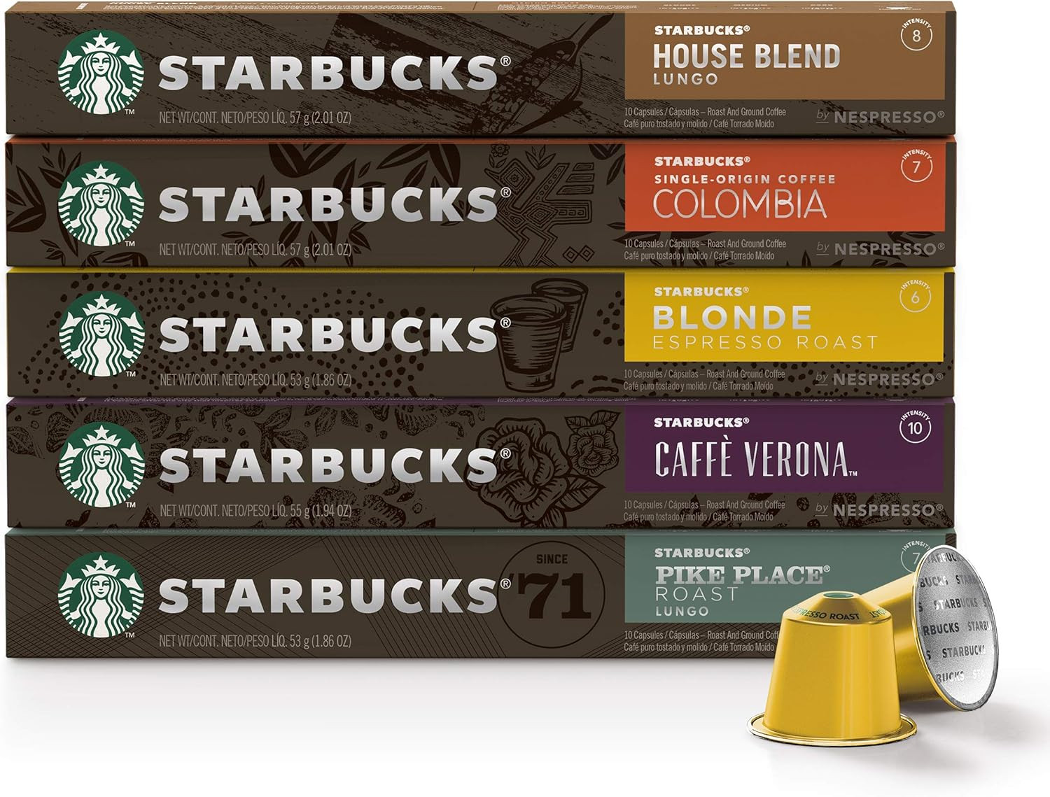 Starbucks By Nespresso Best Seller Variety Pack, 50 Count | Amazon (US)