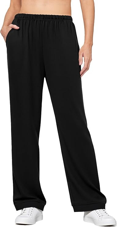 Ekouaer Women's Soft Casual Pants Elastic Waist Comfy Lounge Pajama Pants with Pockets | Amazon (US)