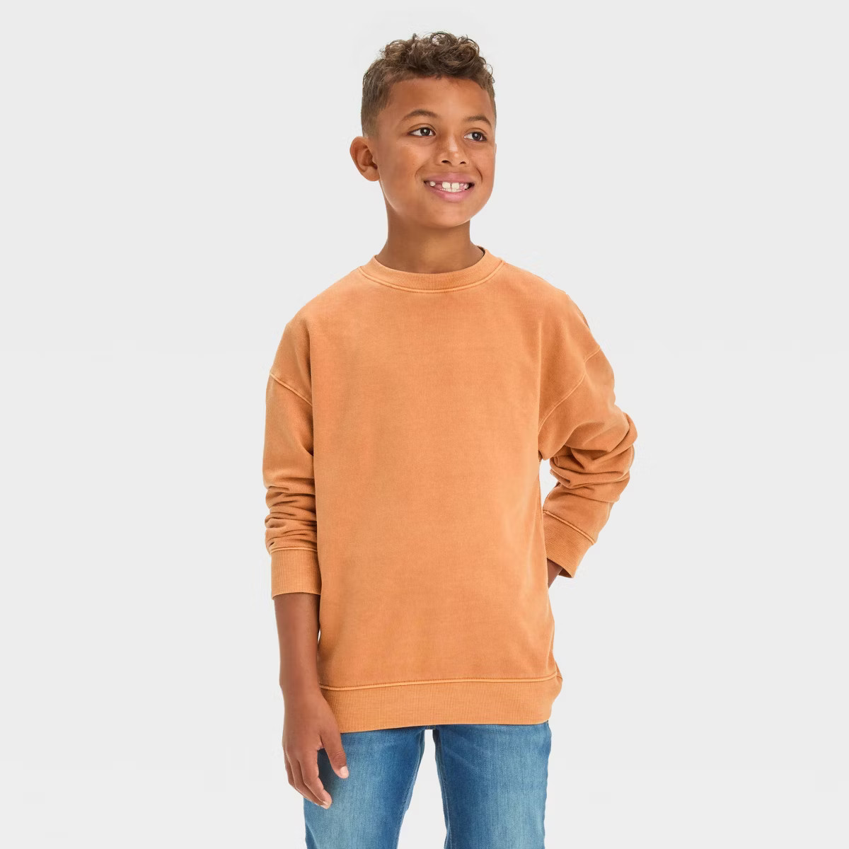 Boys' Washed French Terry Pullover Sweatshirt - Cat & Jack™ | Target