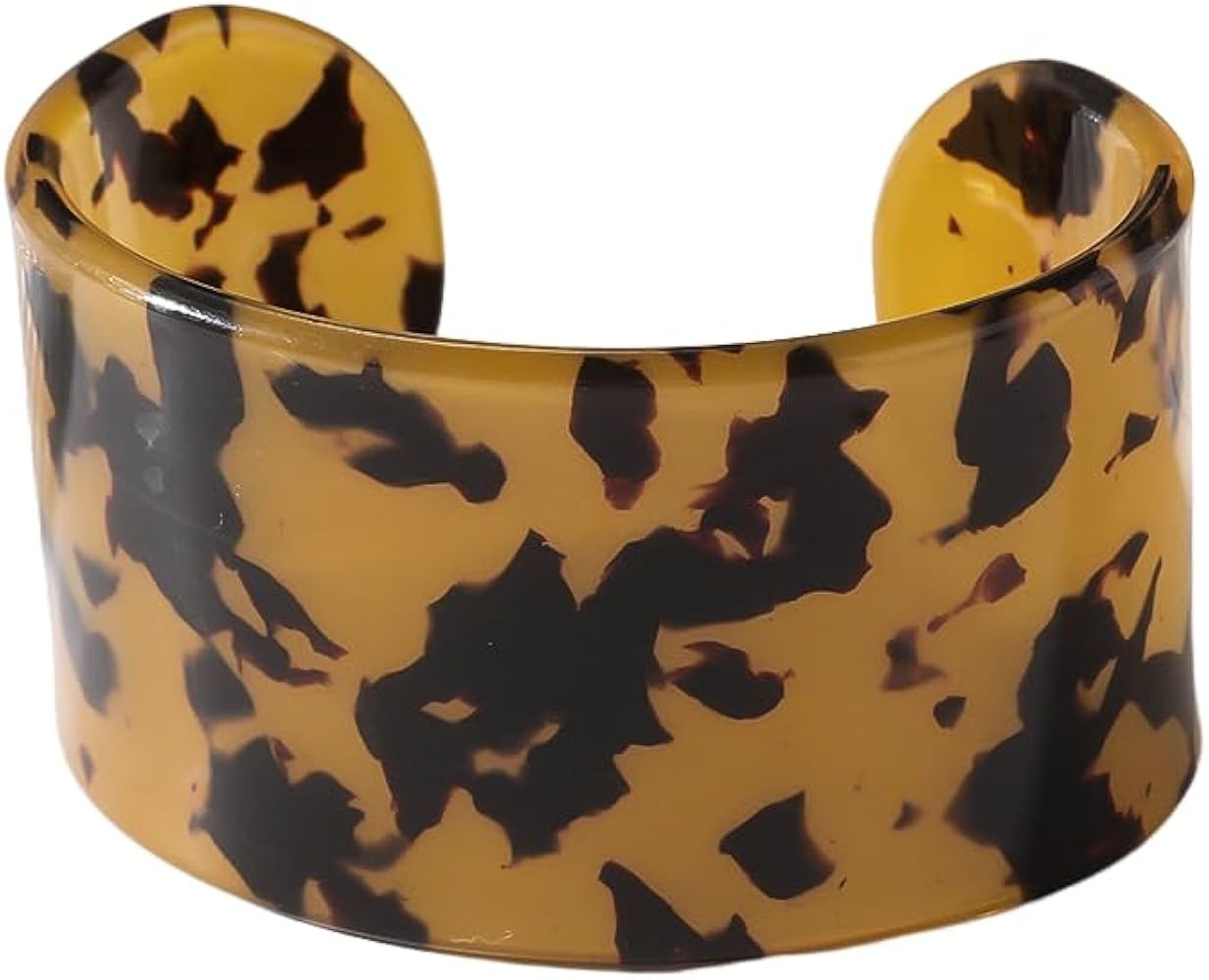 Colorful Transparent Opening Cuff Bangle Acrylic Geometric Bracelet for Women Irregular Pattern B... | Amazon (US)