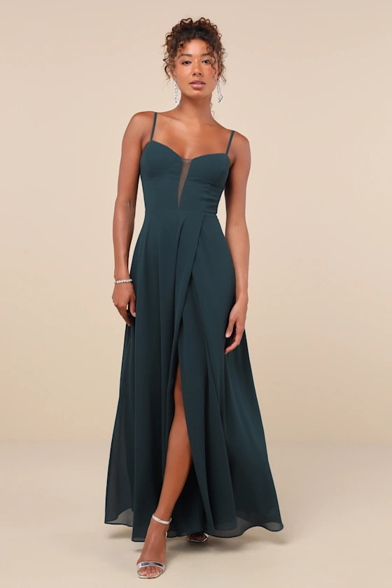 Stunning Grace Emerald Green Cutout A-Line Maxi Dress | Lulus