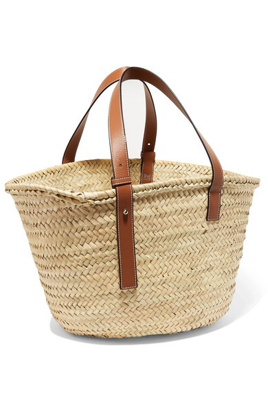 Loewe
				
			
			
			
			
			
				Medium leather-trimmed woven raffia tote
				$462.05 | NET-A-PORTER (UK & EU)