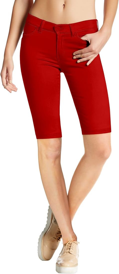 Hybrid and Company Womens Perfectly Shaping Hyper Stretch Bermuda Shorts | Amazon (US)