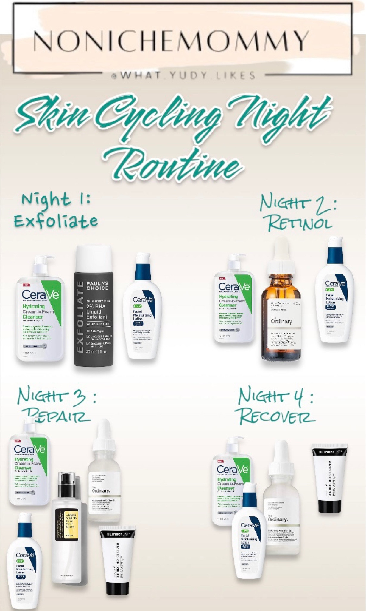 Skin cycling routine 

#LTKunder100 #LTKbeauty #LTKunder50