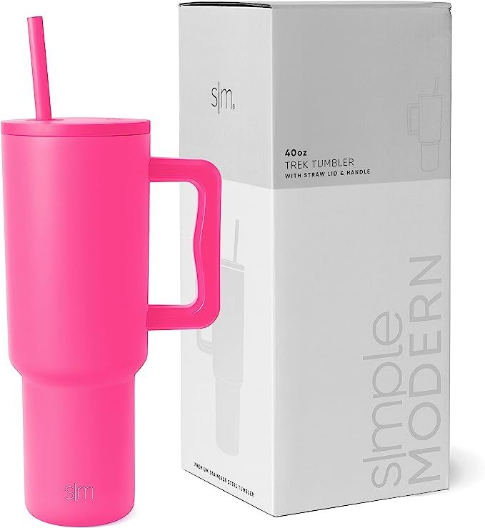 Simple Modern 40 oz Tumbler with Handle and Straw Lid | Insulated Cup Reusable Stainless Steel Wa... | Amazon (US)