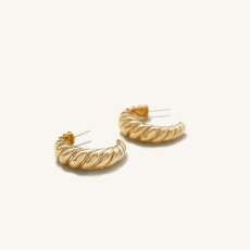 Large Croissant Dome Hoops | Mejuri (Global)