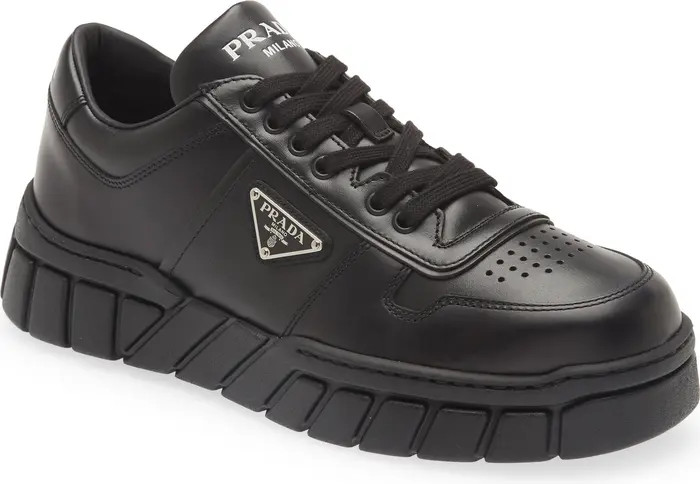 Prada Leather Sneaker | Nordstrom | Nordstrom
