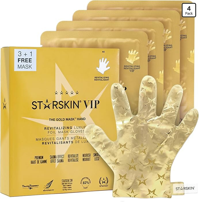 STARSKIN VIP Gold Mask Hand, Revitilizing Hand Mask for all Skin Types, Korean Skin Care, Hydrati... | Amazon (US)