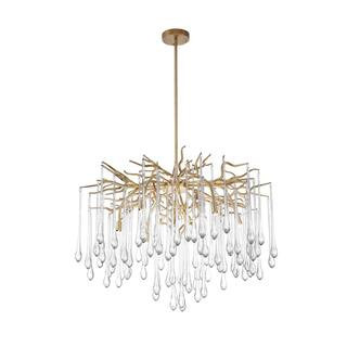 CWI Lighting Anita 6-Light Gold Leaf Chandelier 1094P26-6-620 - The Home Depot | The Home Depot