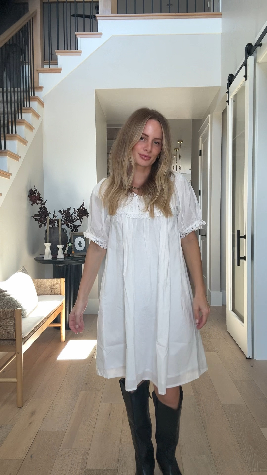 Love this dress!! Perfect to transition to fall with boots 🤍

#LTKStyleTip #LTKSeasonal