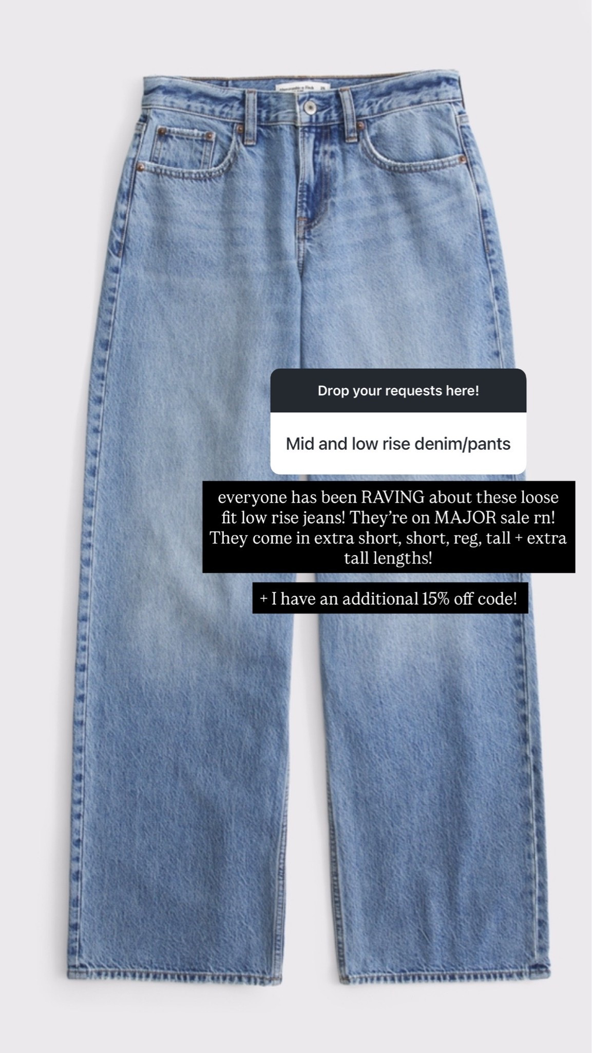Use code: DENIMAF for extra 15% off
