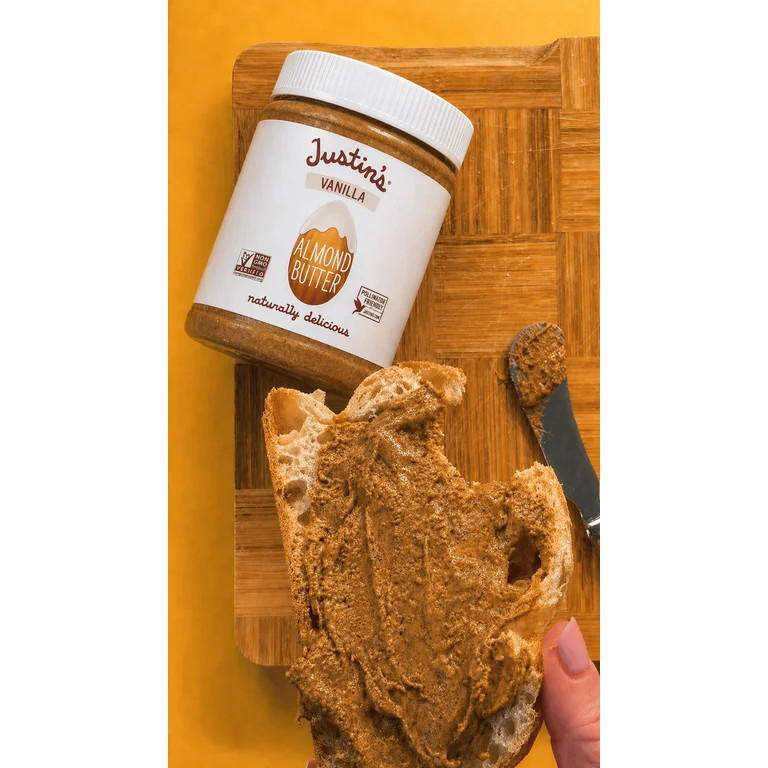 JUSTIN'S Vanilla Creamy Almond Butter Spread, 12 oz Jar | Walmart (US)