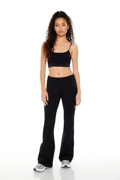 Foldover Flare Leggings | Forever 21