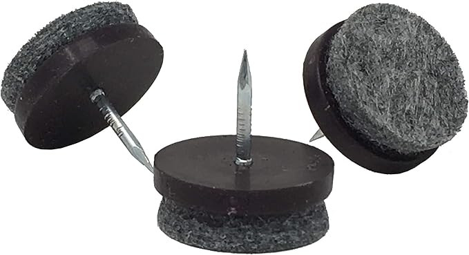 7/8" Dia. Heavy Duty Felt Nail-on Slider Glide Pads for Chairs, Stools, & Tables - Furniture Slid... | Amazon (US)