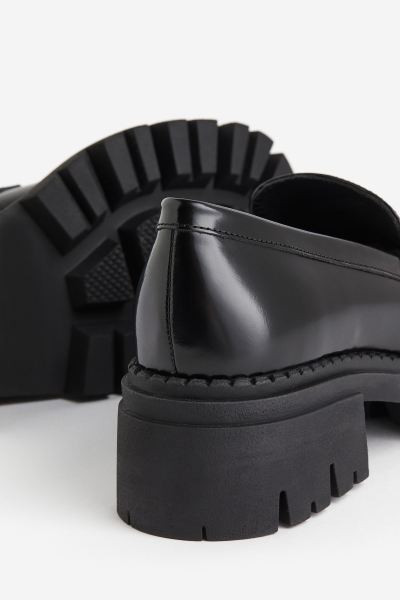 Mocasines de piel con suela gruesa - Negro - MUJER | H&M ES | H&M (FR, IT, ES, PT, BE)