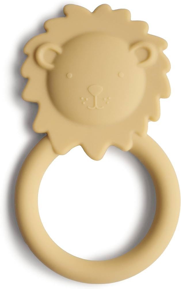 mushie Silicone Baby Teether Toy | Lion | Amazon (US)