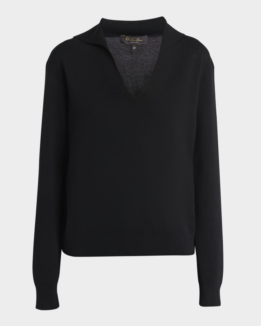 Loro Piana Sorbonne Polo Top | Neiman Marcus