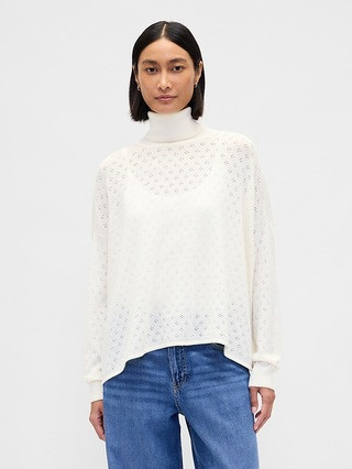 Oversized Pointelle Turtleneck | Gap (US)