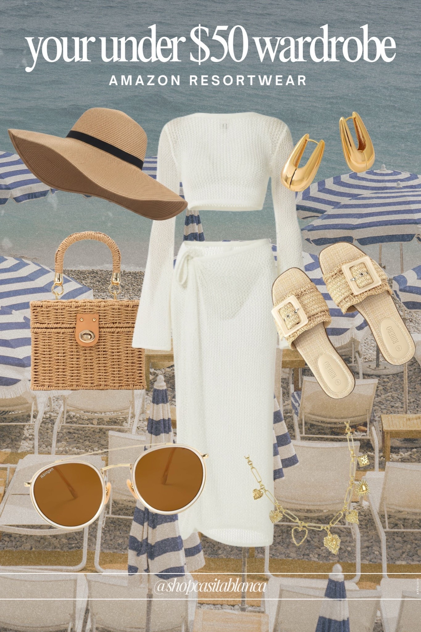 Under $50 but giving coastal heiress energy 🤍🌊

An entire resort-ready wardrobe from Amazon — chic crochet set, woven accessories, gold accents, and effortless beach staples… all without the designer price tag.

Vacation style doesn’t have to be expensive ✨ 

#AmazonFashion #AmazonResortwear #Under50Style #BeachStyle #CoastalChic #VacationOutfit #AffordableFashion #AmazonFinds 

#LTKSeasonal #LTKBeauty