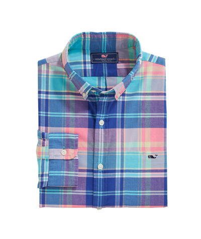 OUTLET Slim Fit Plaid Shirt in Cotton Poplin | vineyard vines