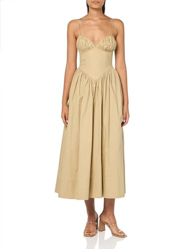 Ronny Kobo Women's Carmine Poplin Dress, Ivory, Large | Amazon (US)