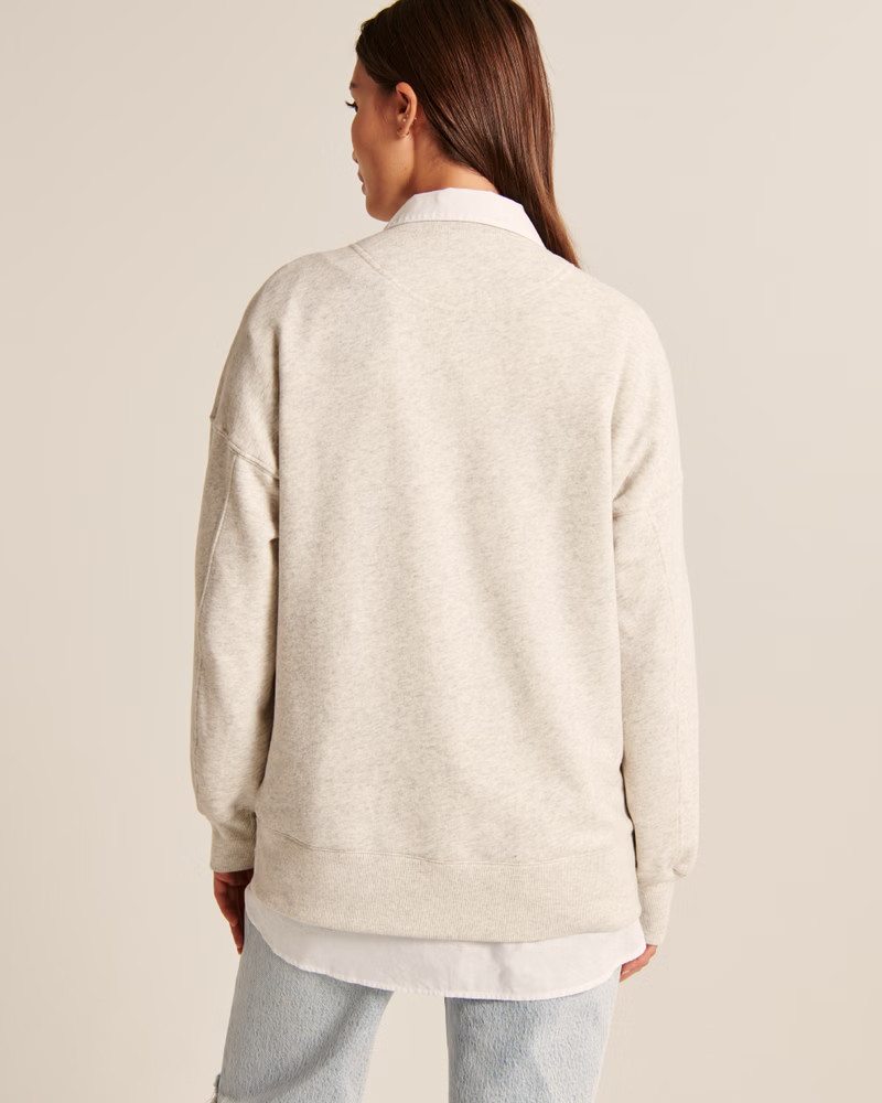 Boyfriend Crew Harvard Graphic Sweatshirt | Abercrombie & Fitch (US)