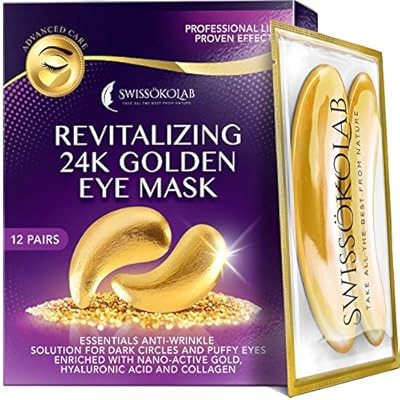 Under Eye Patches For Puffy Eyes 24k Gold Eye Mask For Dark Circles And Puffiness Collagen Eye Ge... | Amazon (US)