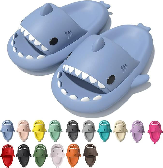 rosyclo Shark Cloud Slippers, Shark Cute Slides for Women Man,Summer Slipper Sandals for Boys Gir... | Amazon (US)