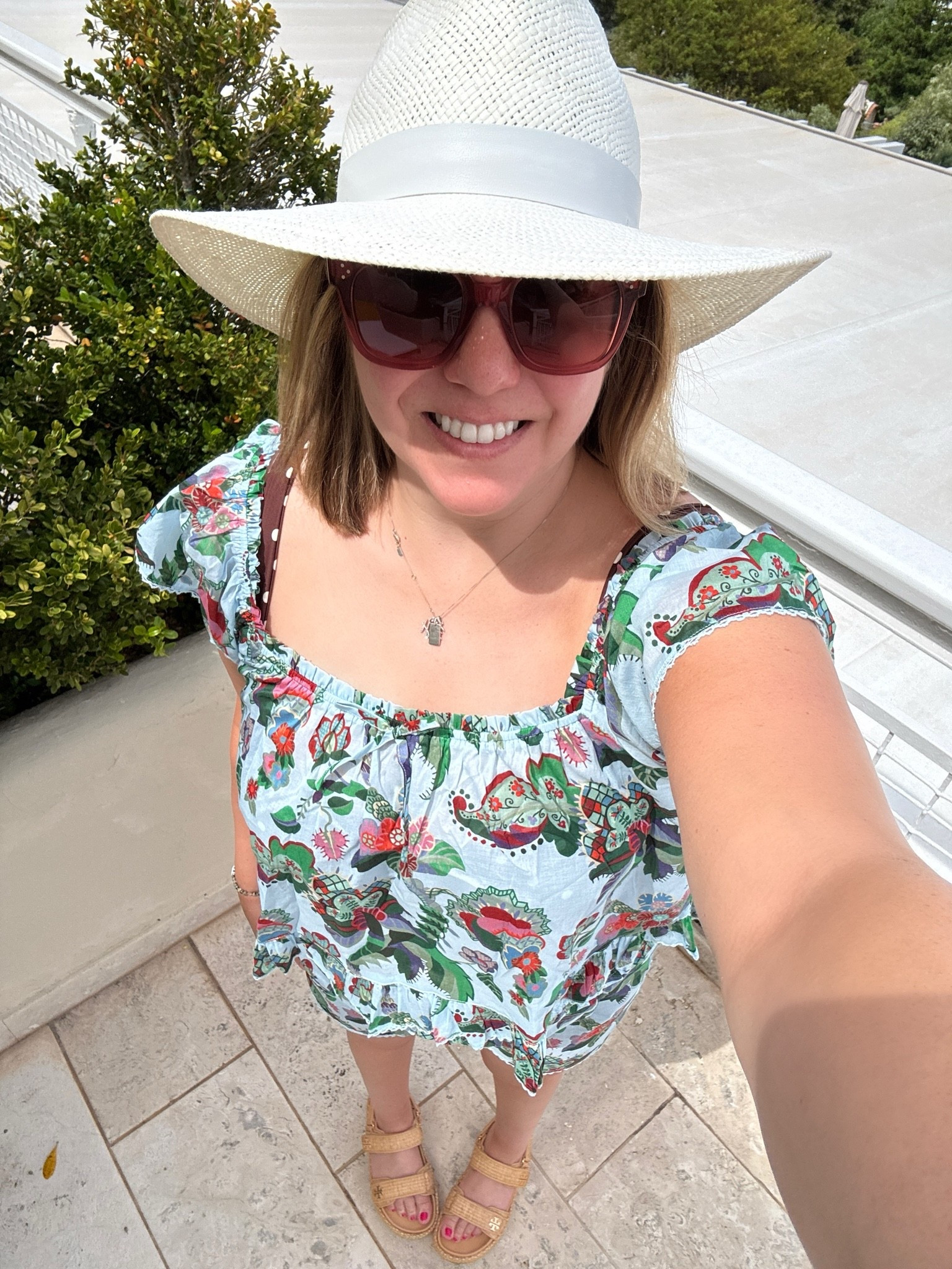 Ready for a day at the beach club! It was the perfect day to lay out by the Mediterranean Sea and relax. This set makes for a cute swim cover up but was nice enough to wear to lunch too. Added a great hat and some fun sunnies.

#LTKTravel #LTKootd #LTKMidsize