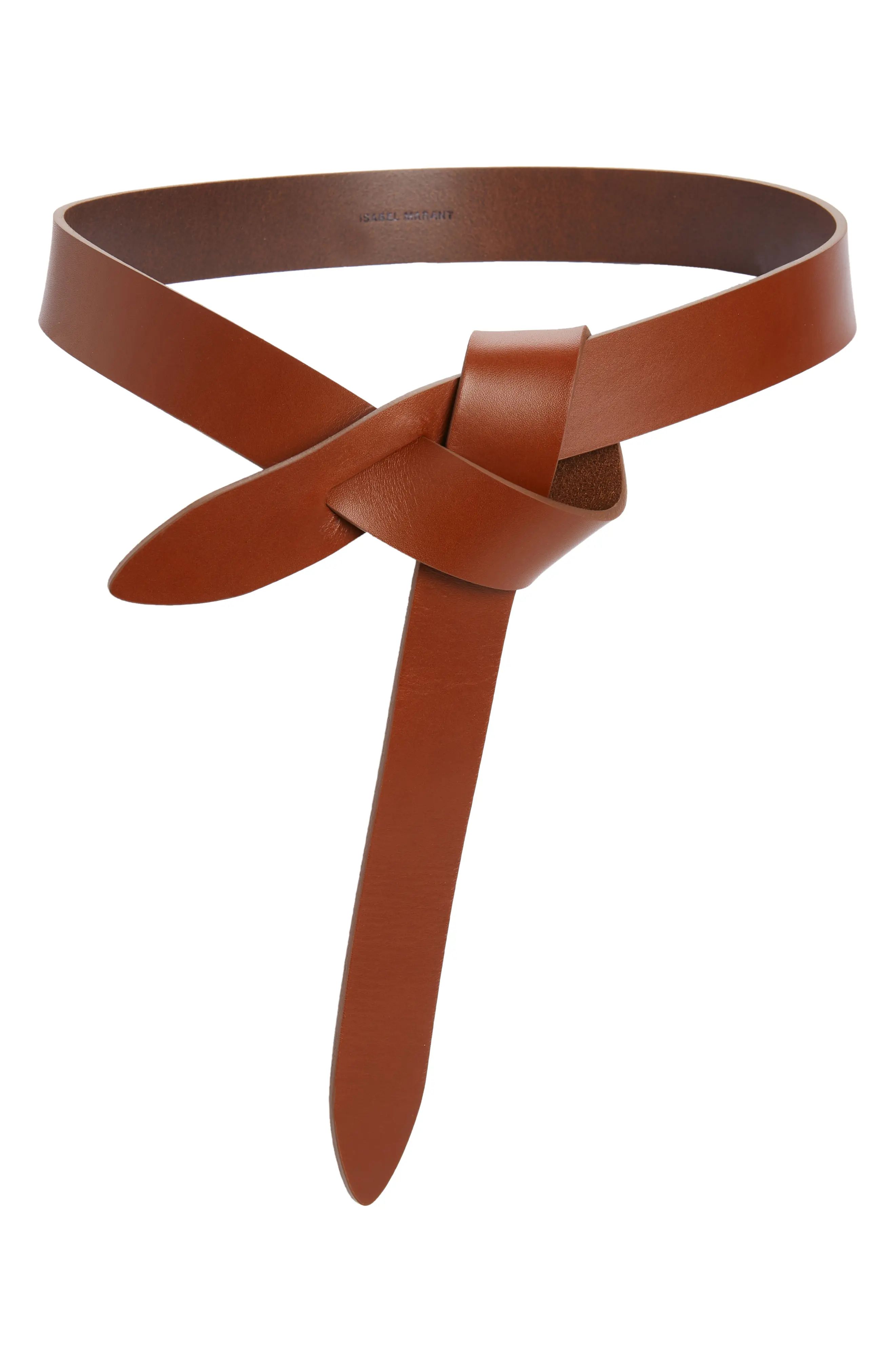 Isabel Marant Lecce Leather Belt in Brown at Nordstrom, Size Small | Nordstrom