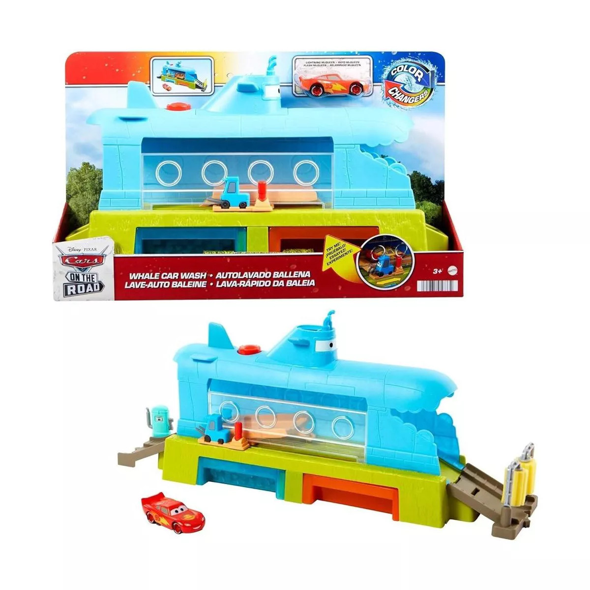 Disney and Pixar Cars Submarine Car Wash Playset with Color-Change Lightning McQueen Toy Car | Target