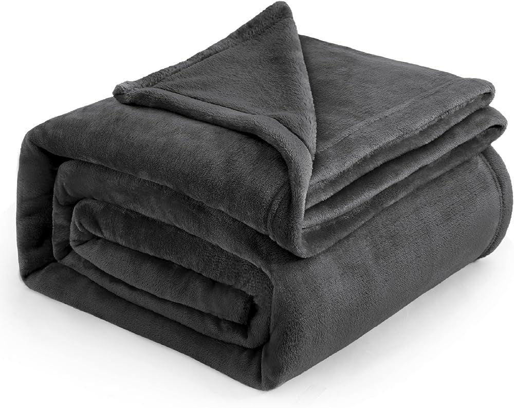 Bedsure Fleece Blankets King Size Dark Grey - Bed Blanket Soft Lightweight Plush Cozy Fuzzy Luxur... | Amazon (US)