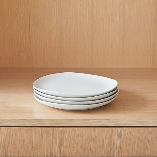 Organic Shaped Matte Salad Plates (Set of 4) | West Elm (US)